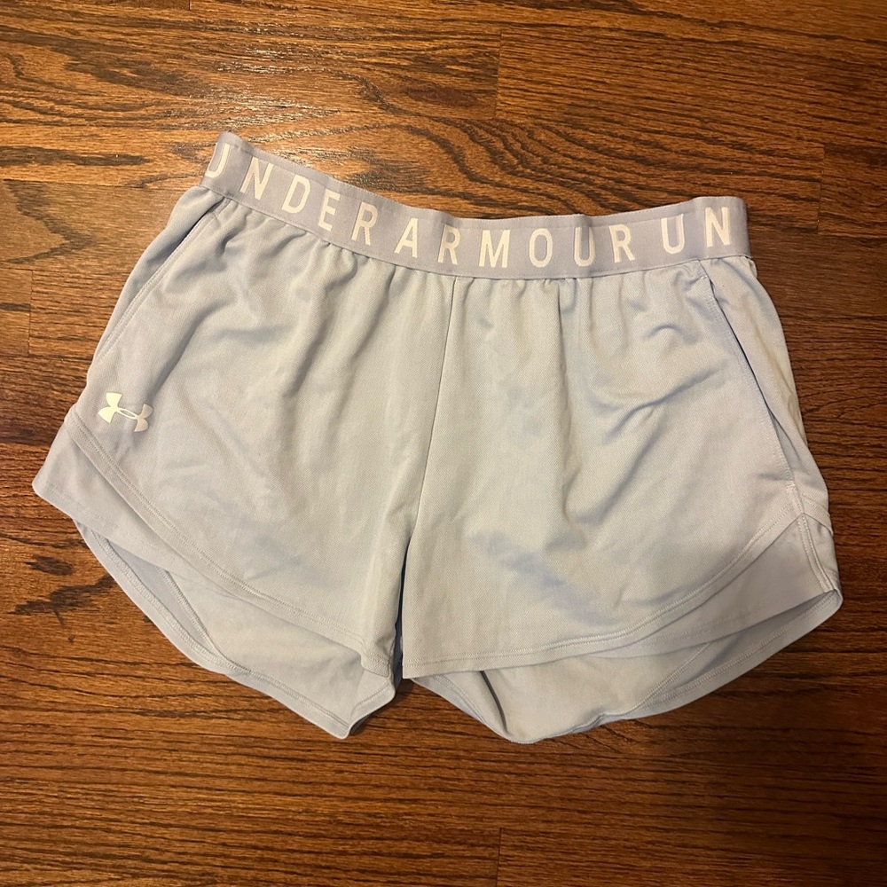 Under Armour Women's Soft Blue Athletic Shorts